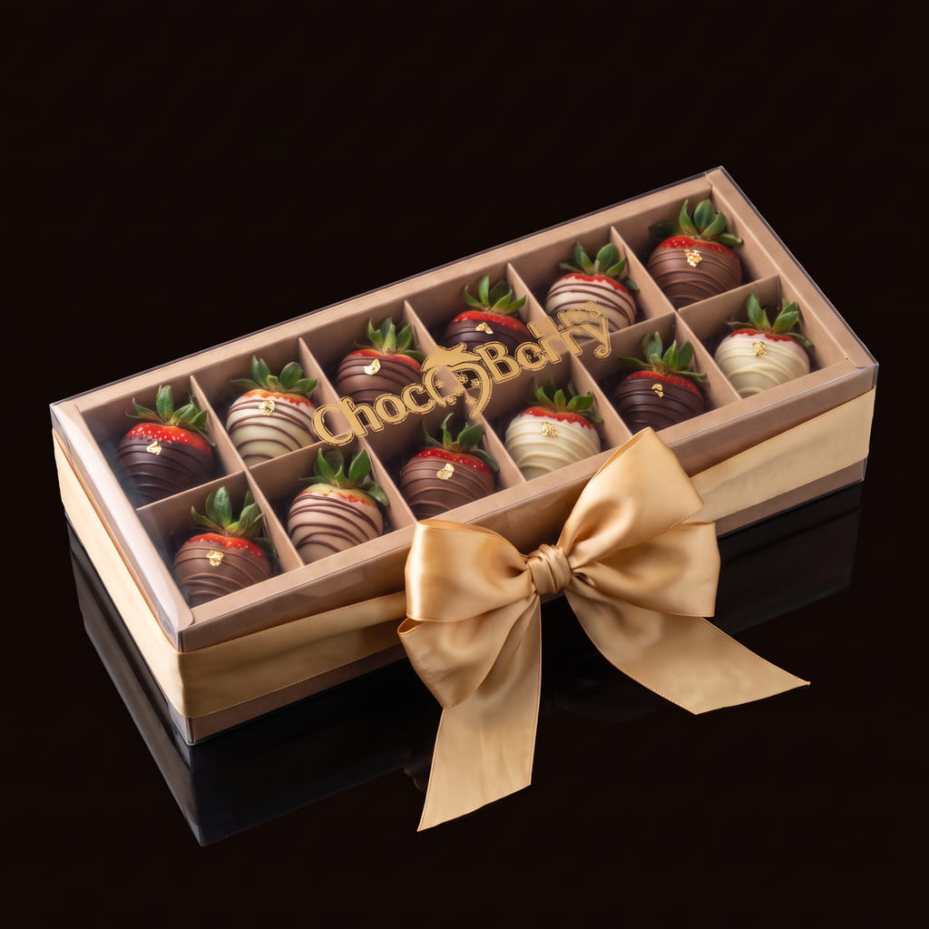 The Thought: 12 berries · one box