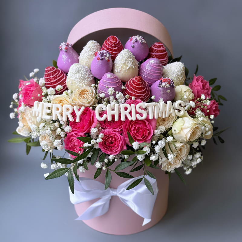 Summer Christmas chocolate strawberries gift box