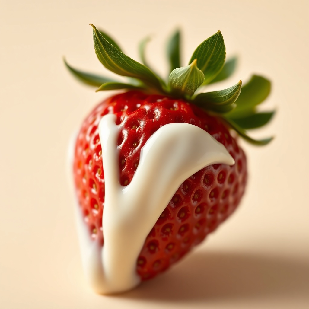 Strawberry dipped in white chocolate